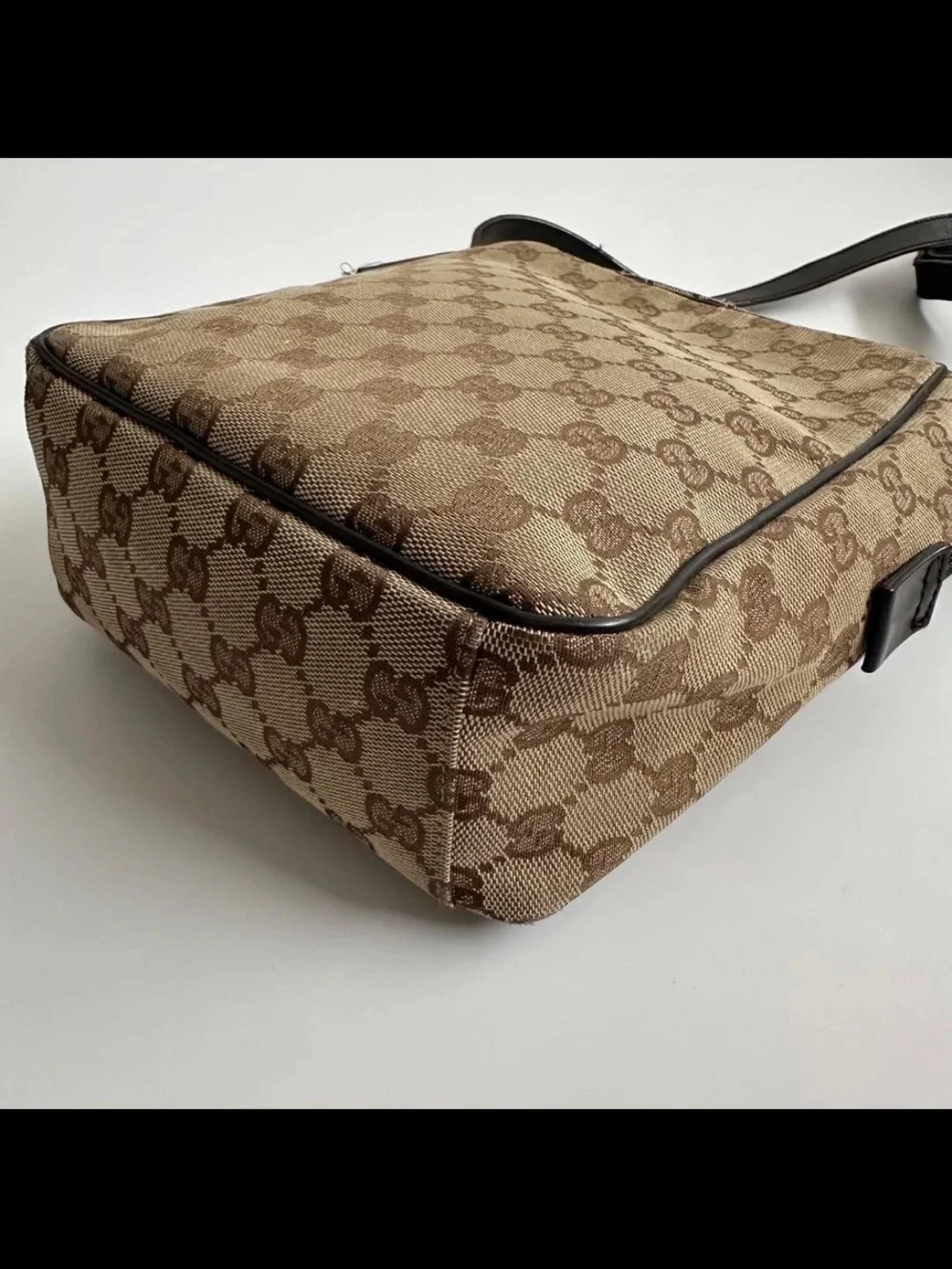 Gucci Tan/Brown GG Monogram Messenger Bag